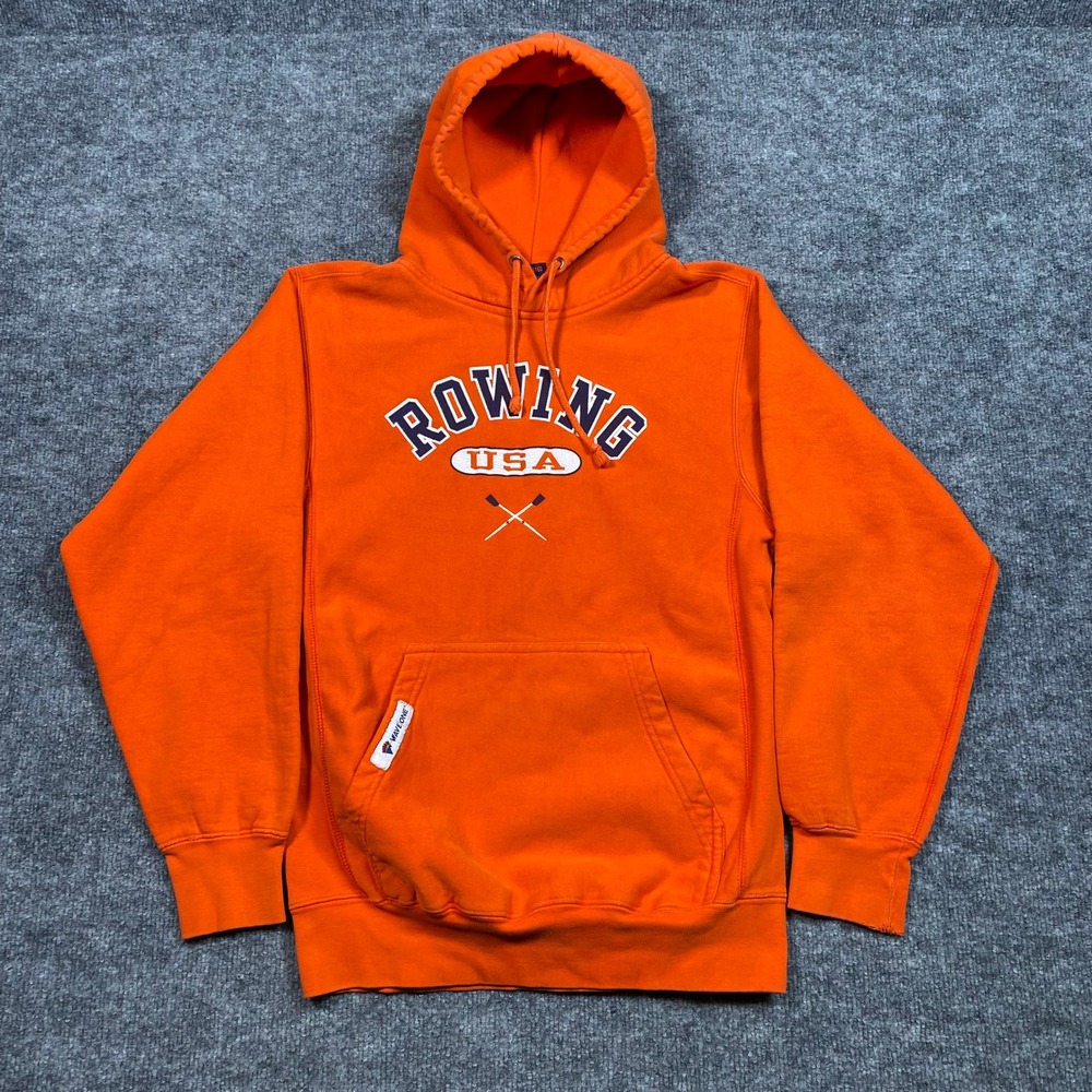 MV Sport Pro-Weave USA Rowing Hoodie Mens‎ XS Orange Graphic Sweatshirt